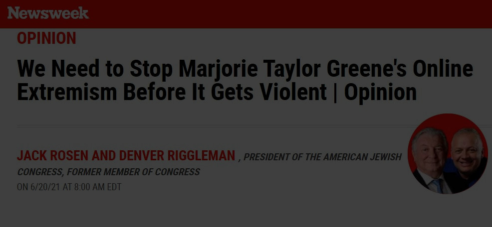 We Need to Stop Marjorie Taylor Greene’s Online Extremism Before It Gets Violent